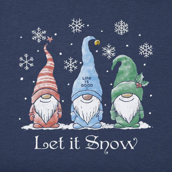 Life Is Good Women's Let It Snow Gnomes Long Sleeve Crusher Vee