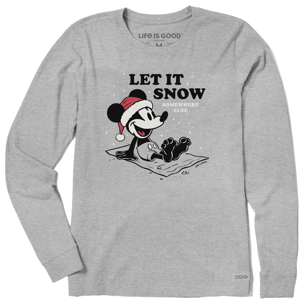 life is good Women's Let it Snow Willie Long Sleeve Crusher Tee
