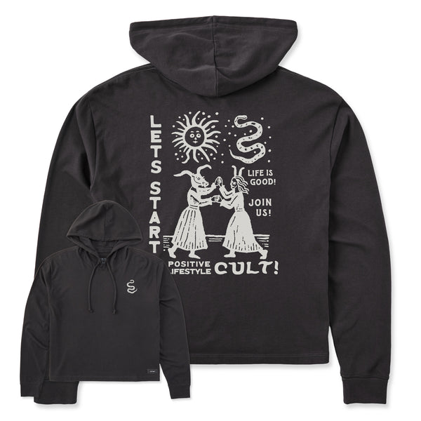 life is good Women's Let's Start a Cult Crusher Boxy Hoodie