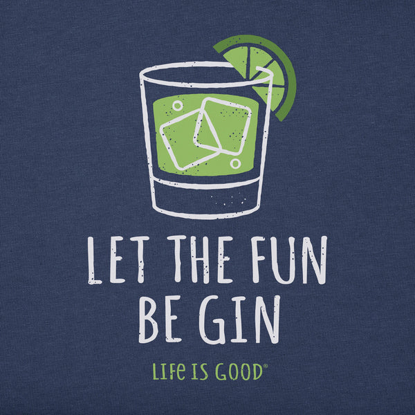 Life Is Good Women's Let The Fun Be Gin Short Sleeve Vee