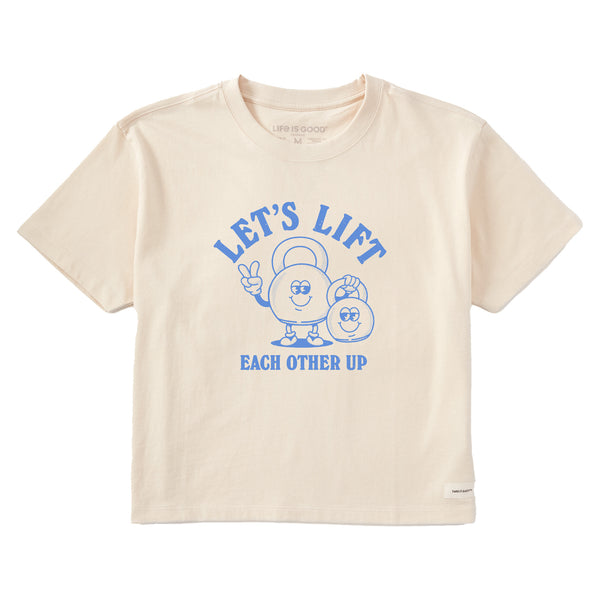 life is good Women's Lift Each other Up Short Sleeve Crusher Boxy Tee