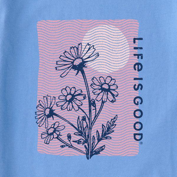 Life Is Good Women's LIG Flower Sun Short Sleeve Crusher Boxy Tee