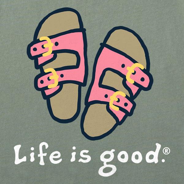 Life Is Good Women's LIG Sandals Crusher-LITE Shrunken Tee
