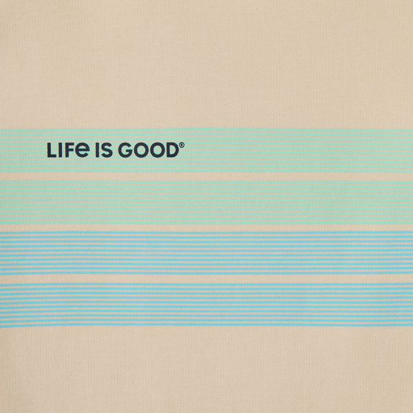 Life Is Good Women's LIG Two Wide Stripes Good Vibes Fleece Hoodie
