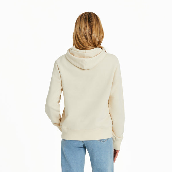 Life Is Good Women's LIG Two Wide Stripes Good Vibes Fleece Hoodie