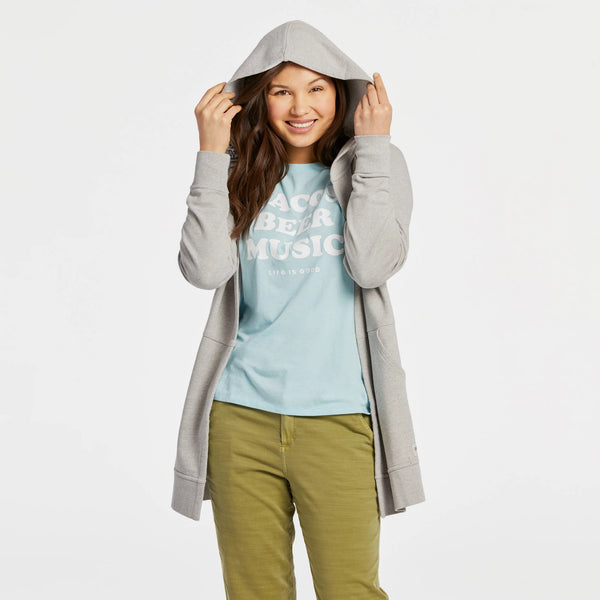 Life Is Good Women's LIG Wordmark Horizontal Beyond Hip French Terry Tunic
