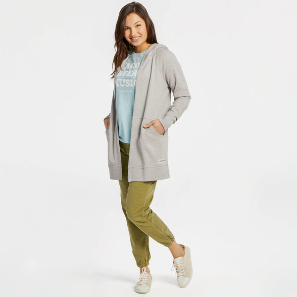 life is good Women's LIG Wordmark Horizontal Beyond Hip French Terry Tunic