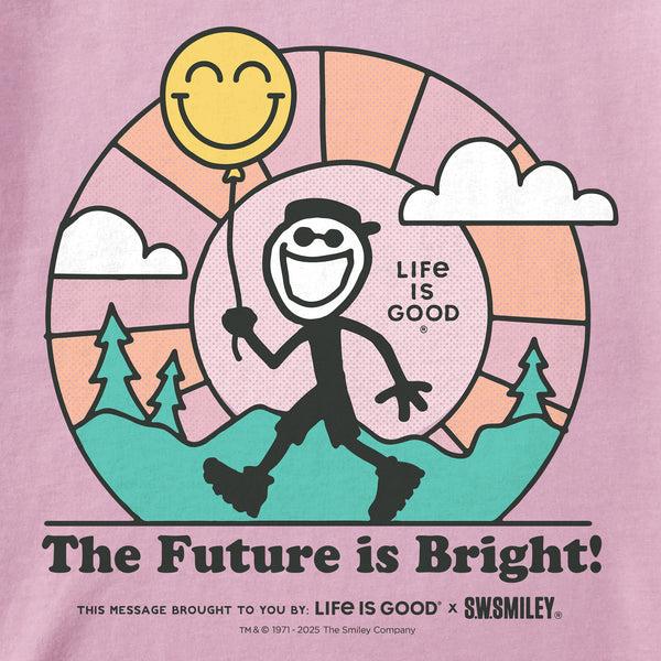 Life Is Good Women's LIG X S.W.Smiley Bright Future Short Sleeve Crusher Tee