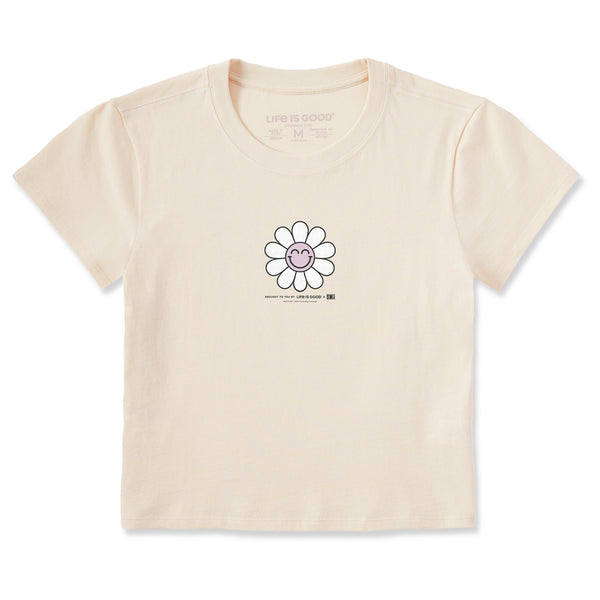 life is good Women's LIG x S.W. Smiley Happy Flower Crusher-LITE Shrunken Tee