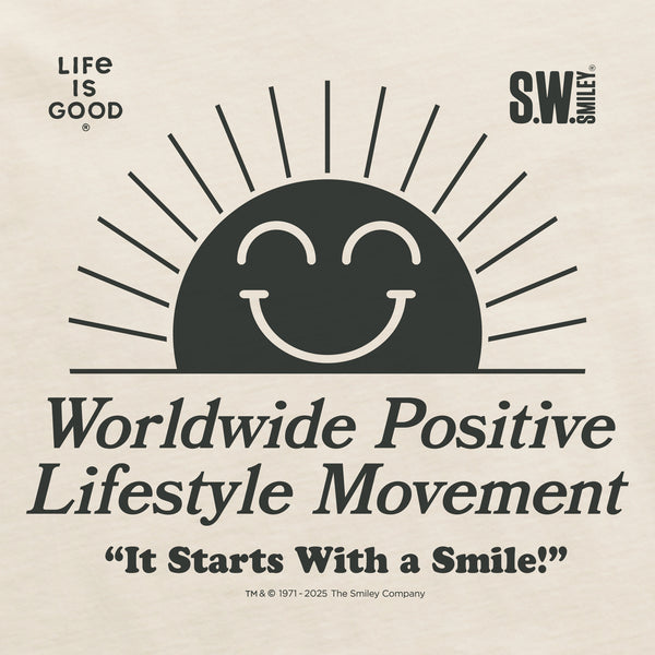 Life Is Good Women's LIG X S.W.Smiley Rising Sun Crusher-LITE Shrunken Tee