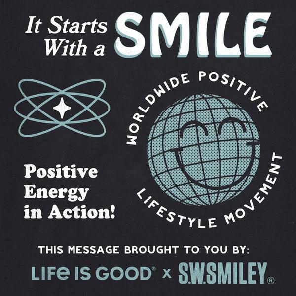Life Is Good Women's LIG X S.W.Smiley Starts With A Smile Crusher-LITE Shrunken Tee