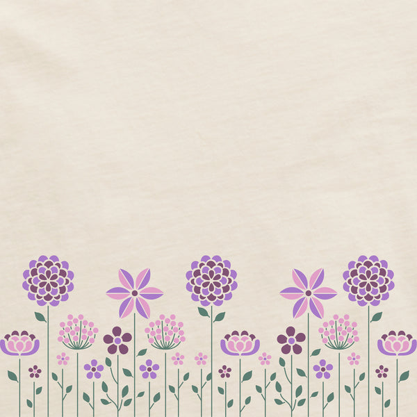 Life Is Good Women's Linear Flower Garden Short Sleeve Crusher Vee
