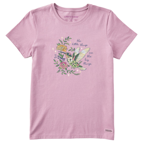 Life Is Good Women's Little Thing Hummingbird Short Sleeve Tee