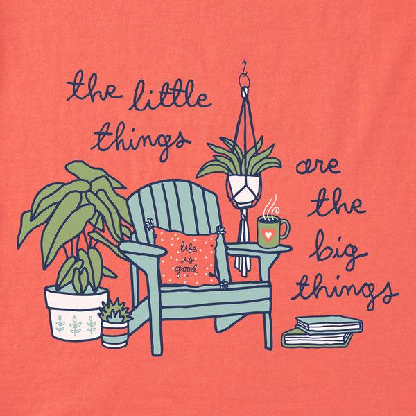 Life Is Good Women's Little Things Plants U0026 Adirondack Short Sleeve Tee
