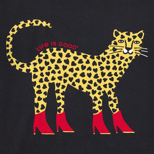 Life Is Good Women's Love Leopard Crusher-LITE Shrunken Tee