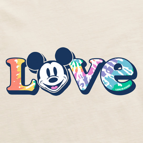 Life Is Good Women's Love Tie Dye Willie Short Sleeve Crusher Boxy Tee