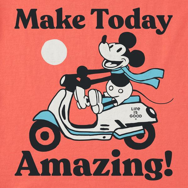 Life Is Good Women's Make Today Amazing Steamboat Willie Short Sleeve Crusher Tee