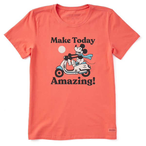 life is good Women's Make Today Amazing Steamboat Willie Short Sleeve Crusher Tee