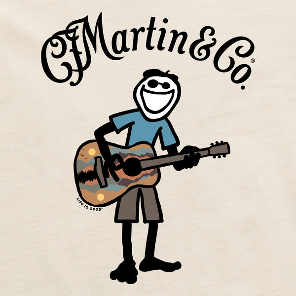 Life Is Good Women's Martin U0026 Co. Jake Guitar Short Sleeve Crusher Tee