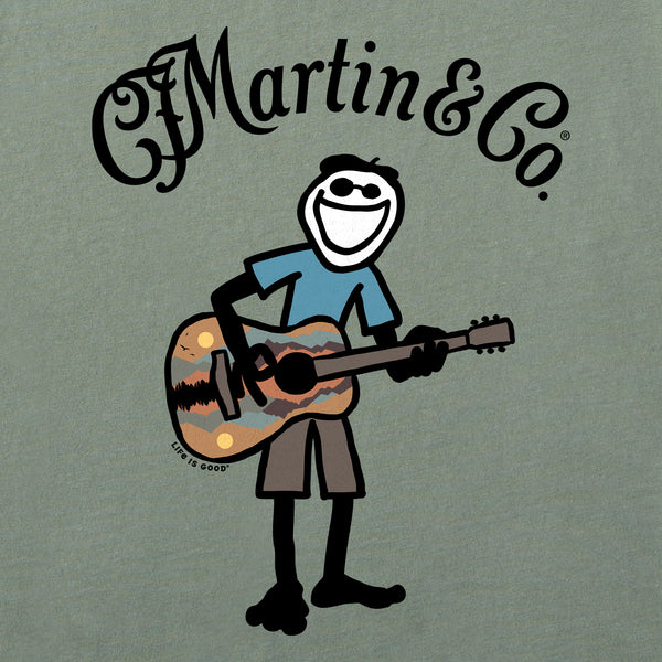 Life Is Good Women's Martin U0026 Co. Jake Guitar Short Sleeve Crusher Tee