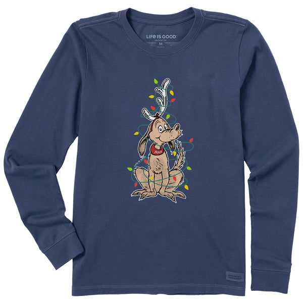 Life Is Good Women's Max Lights Long Sleeve Crusher Tee