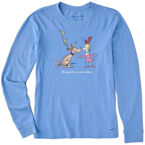 Life Is Good Women's Max U0026 Cindy Be Good Long Sleeve Crusher Tee