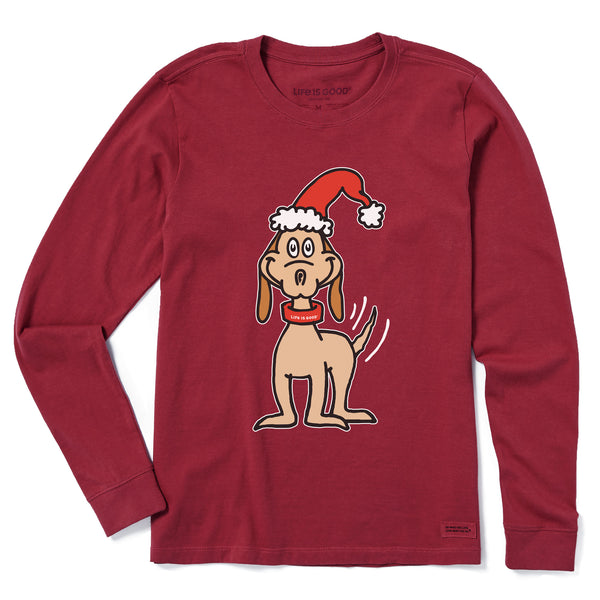 Life Is Good Women's Max Wags With You Long Sleeve Crusher Tee