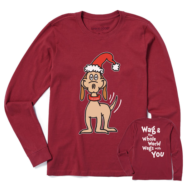 life is good Women's Max Wags with You Long Sleeve Crusher Tee