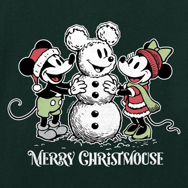 Life Is Good Women's Merry Christmouse Long Sleeve Crusher Tee