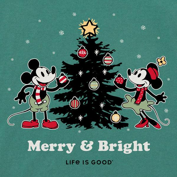 Life Is Good Women's Merry U0026 Bright Willie Xmas Tree Long Sleeve Crusher Tee