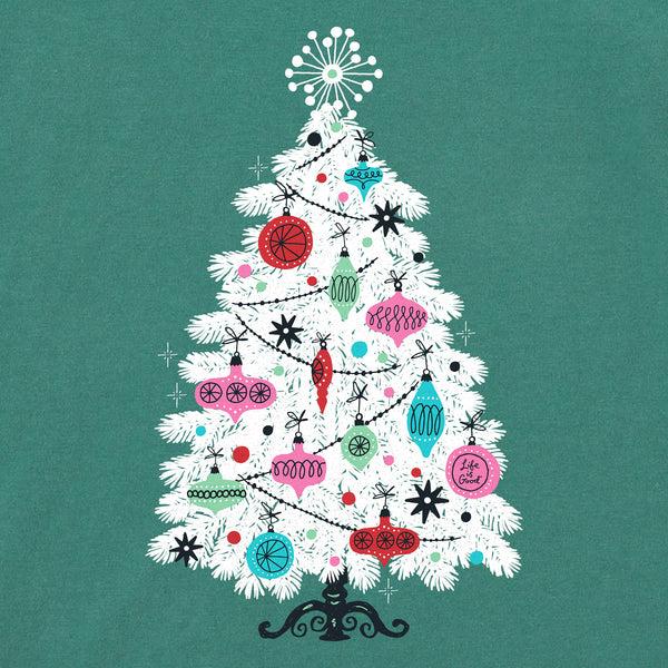 Life Is Good Women's Midcentury Christmas Tree Short Sleeve Crusher Tee