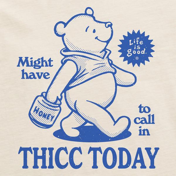 Life Is Good Women's Might Have To Call In Thicc Pooh Short Sleeve Crusher Boxy Tee