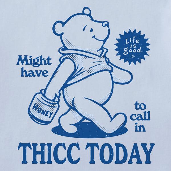 Life Is Good Women's Might Have To Call In Thicc Pooh Short Sleeve Crusher Boxy Tee