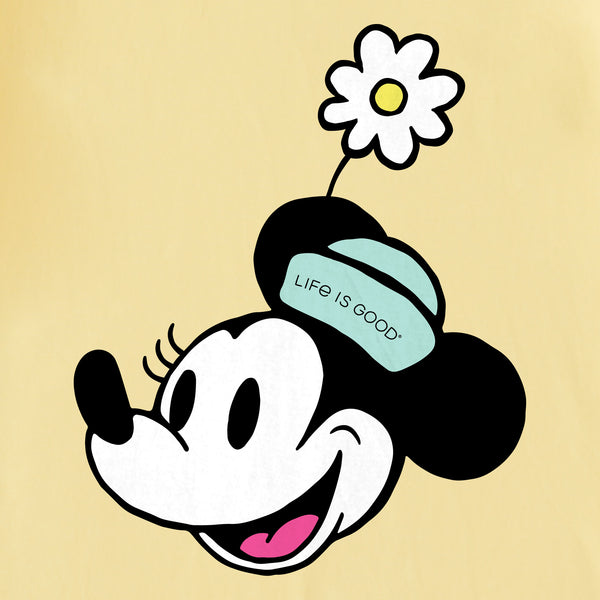 Life Is Good Women's Miss Steamboat Willie W Flower Short Sleeve Tee