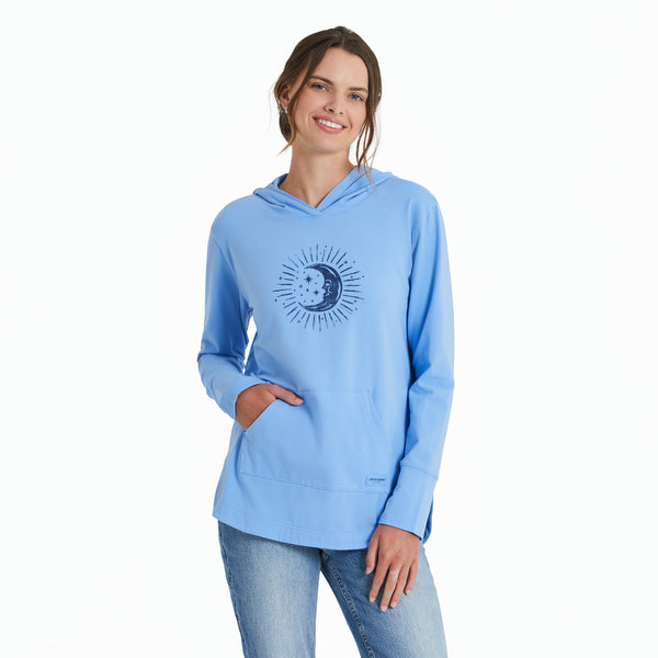 life is good Women's Moon Stars Crusher-FLEX Hoodie Tunic
