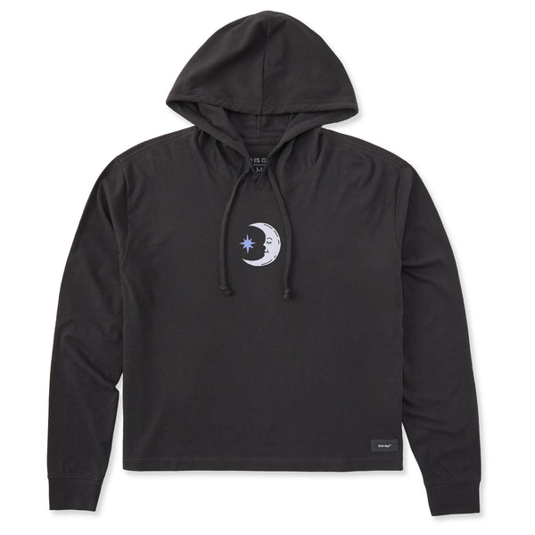 life is good Women's Moon u0026 Star Crusher Boxy Hoodie