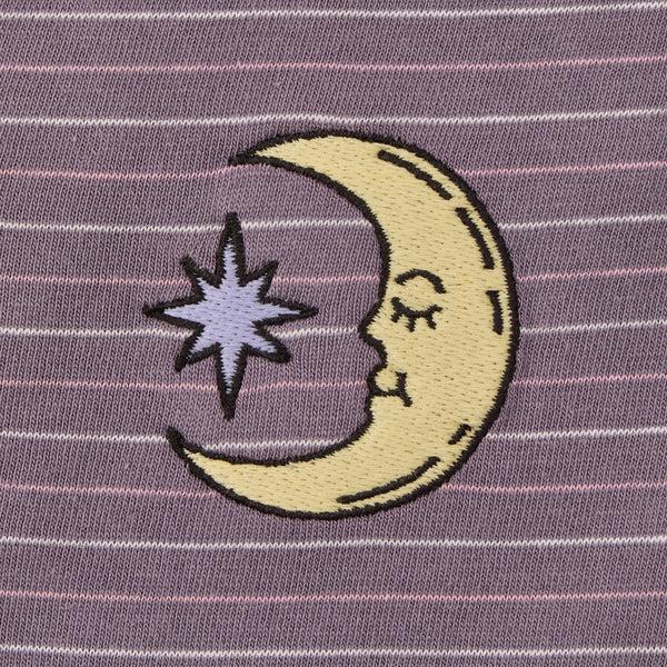 Life Is Good Women's Moon U0026 Star Long Sleeve Striped Crusher-LITE Hooded Tee