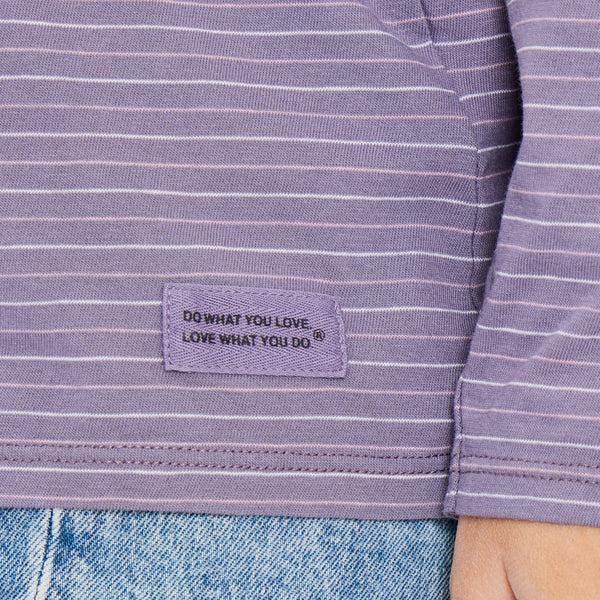Life Is Good Women's Moon U0026 Star Long Sleeve Striped Crusher-LITE Hooded Tee