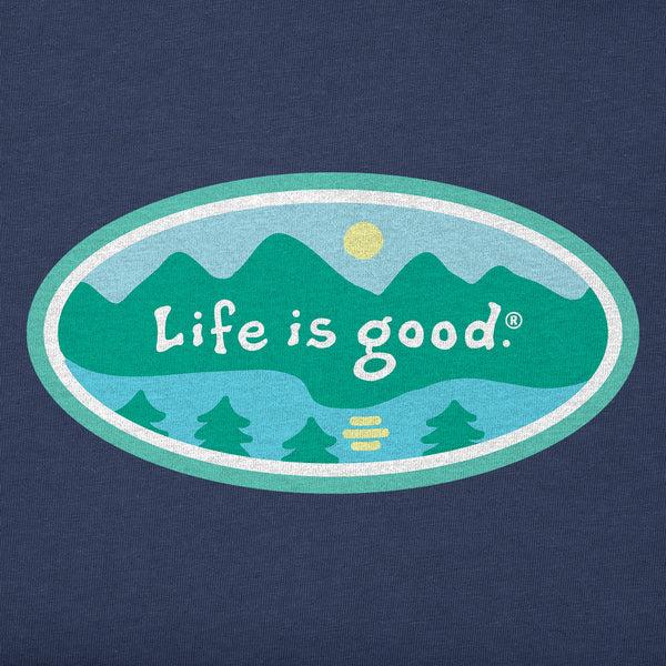Life Is Good Women's Mountainside Oval Simply True Fleece Crew