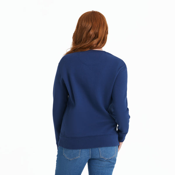 Life Is Good Women's Mountainside Oval Simply True Fleece Crew