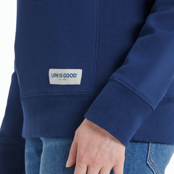 Life Is Good Women's Mountainside Oval Simply True Fleece Crew