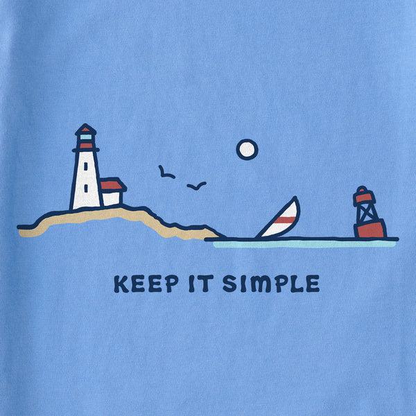 Life Is Good Women's Ocean Vista Keep It Simple Short Sleeve Vee