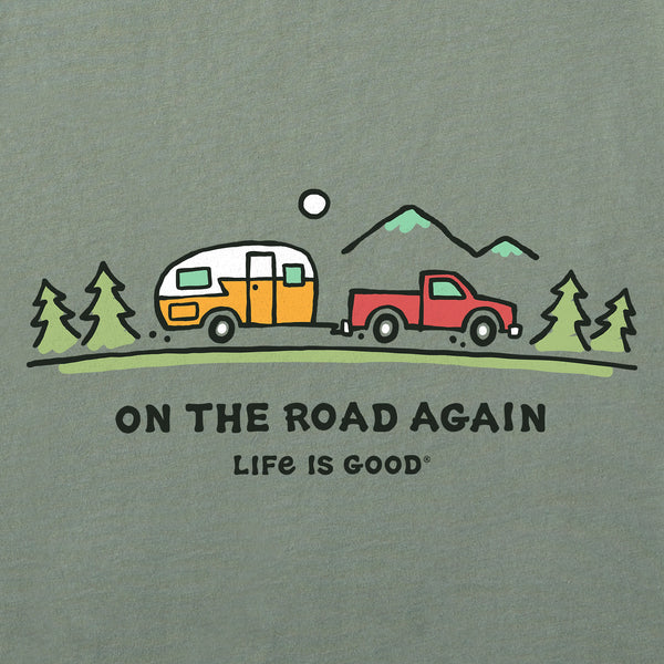 Life Is Good Women's On The Road Again Trailer Short Sleeve Vee