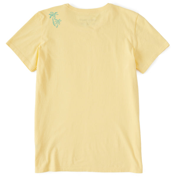 Life Is Good Women's Palm Little Sketch Short Sleeve Crusher Tee