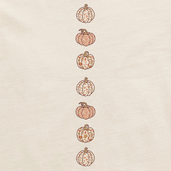 Life Is Good Women's Pattern Pumpkins Long Sleeve Crusher Tee