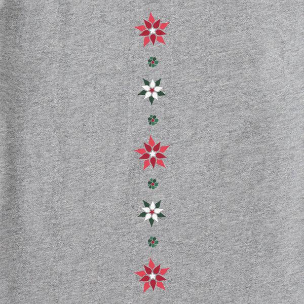 Life Is Good Women's Poinsettia Mandala Long Sleeve Crusher Vee