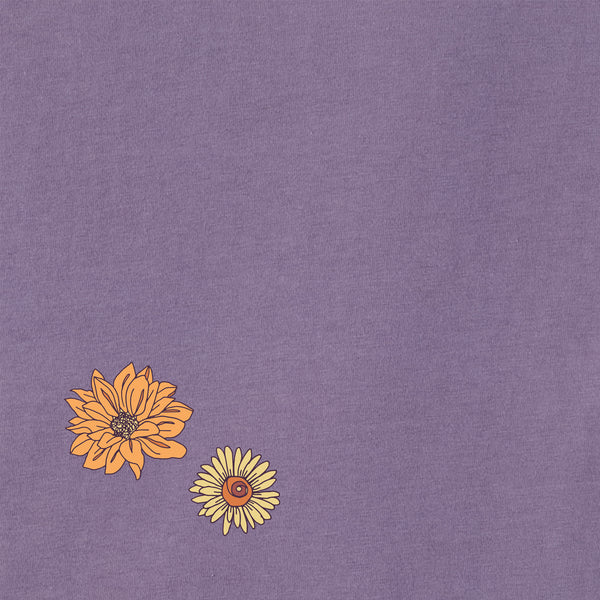 Life Is Good Women's Pumpkin Full Of Sunflowers Long Sleeve Crusher Vee