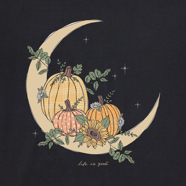 Life Is Good Women's Pumpkin Moon Long Sleeve Crusher Tee