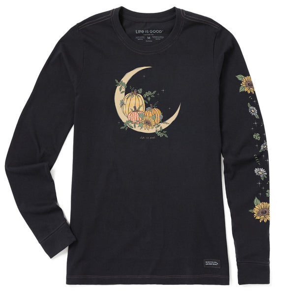 life is good Women's Pumpkin Moon Long Sleeve Crusher Tee