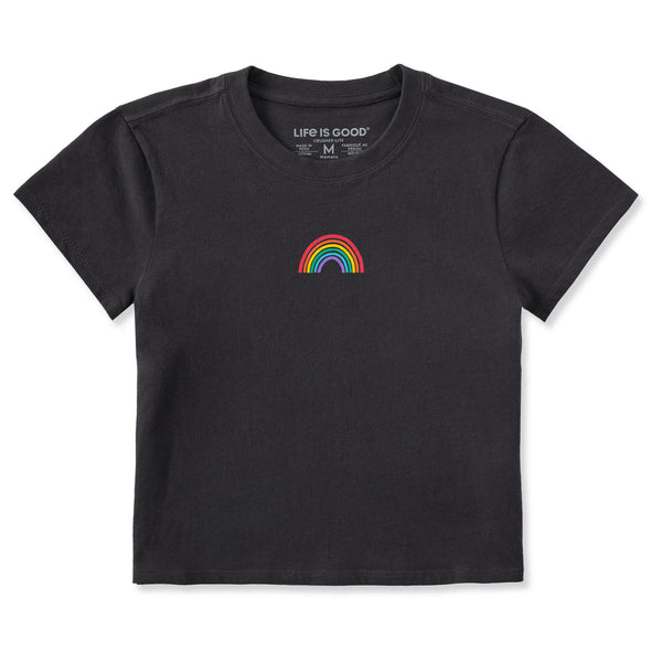 life is good Women's Rainbow Crusher-LITE Shrunken Tee